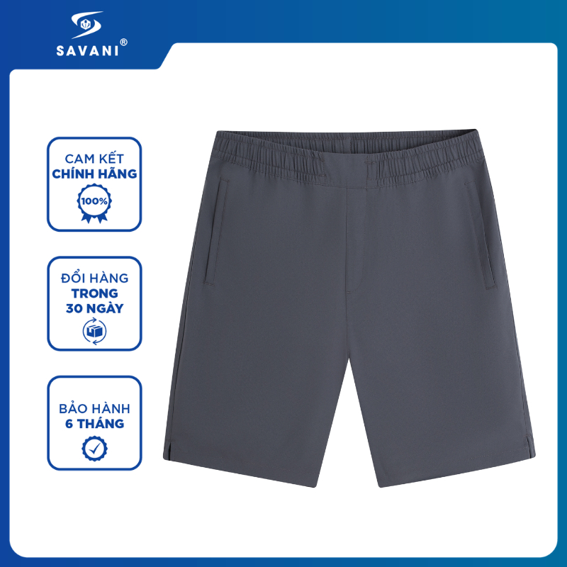 Quần Short Gió Nam SAVANI Cạp Chun, Quần Đùi Nam Dáng Thể Thao, Chất Vải Gió Không Nhăn MSG031S5