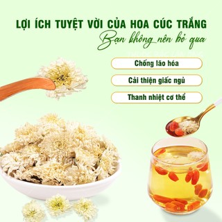 Hoa cúc trắng khô 500g, bạch cúc, trà cúc trắng, nguyên bông, dùng pha trà, nấu nước sâm - Lãn Ông