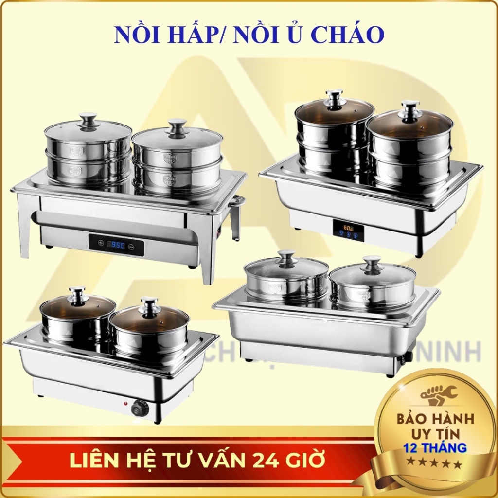 Nồi ủ 2 ngăn/ Nồi hấp 1 tầng; 2 tầng dung tích 4.5L * 2 ngăn