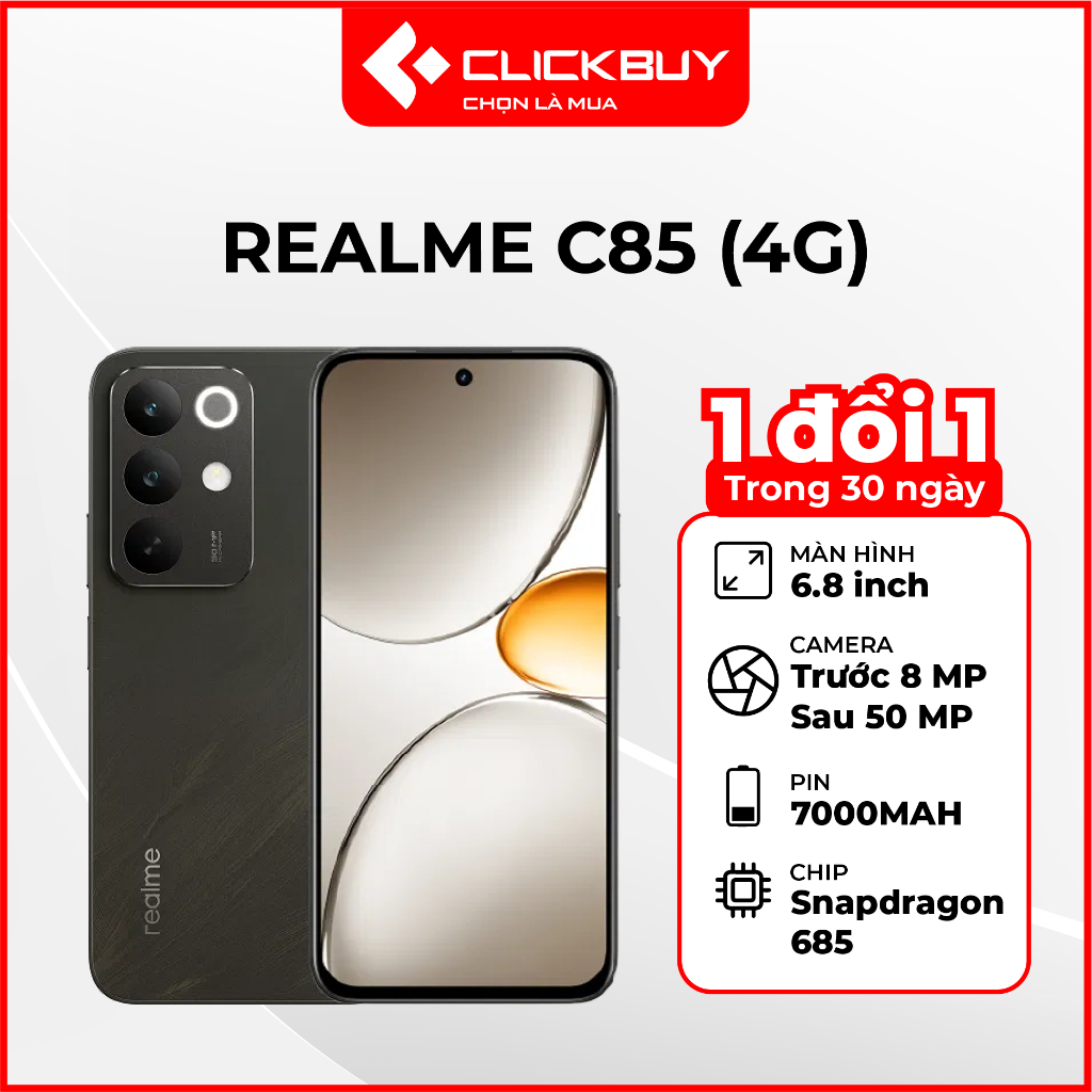 Điện thoại Realme C85 (4G) 8GB 128GB Chính Hãng | BigBuy360 - bigbuy360.vn