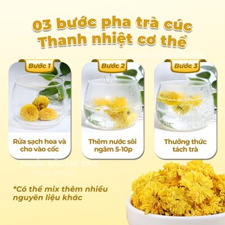 Hoa cúc vàng nguyên bông 500g, trà hoa cúc khô giúp an thần, ngủ ngon, đẹp da, dưỡng nhan
