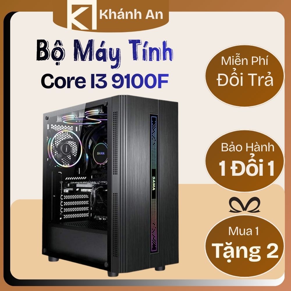 Bộ Máy Tính Để Bàn i3 9100F | Ram 8GB Dr4 | SSD 120GB | Main H310 VGA tự Chọn