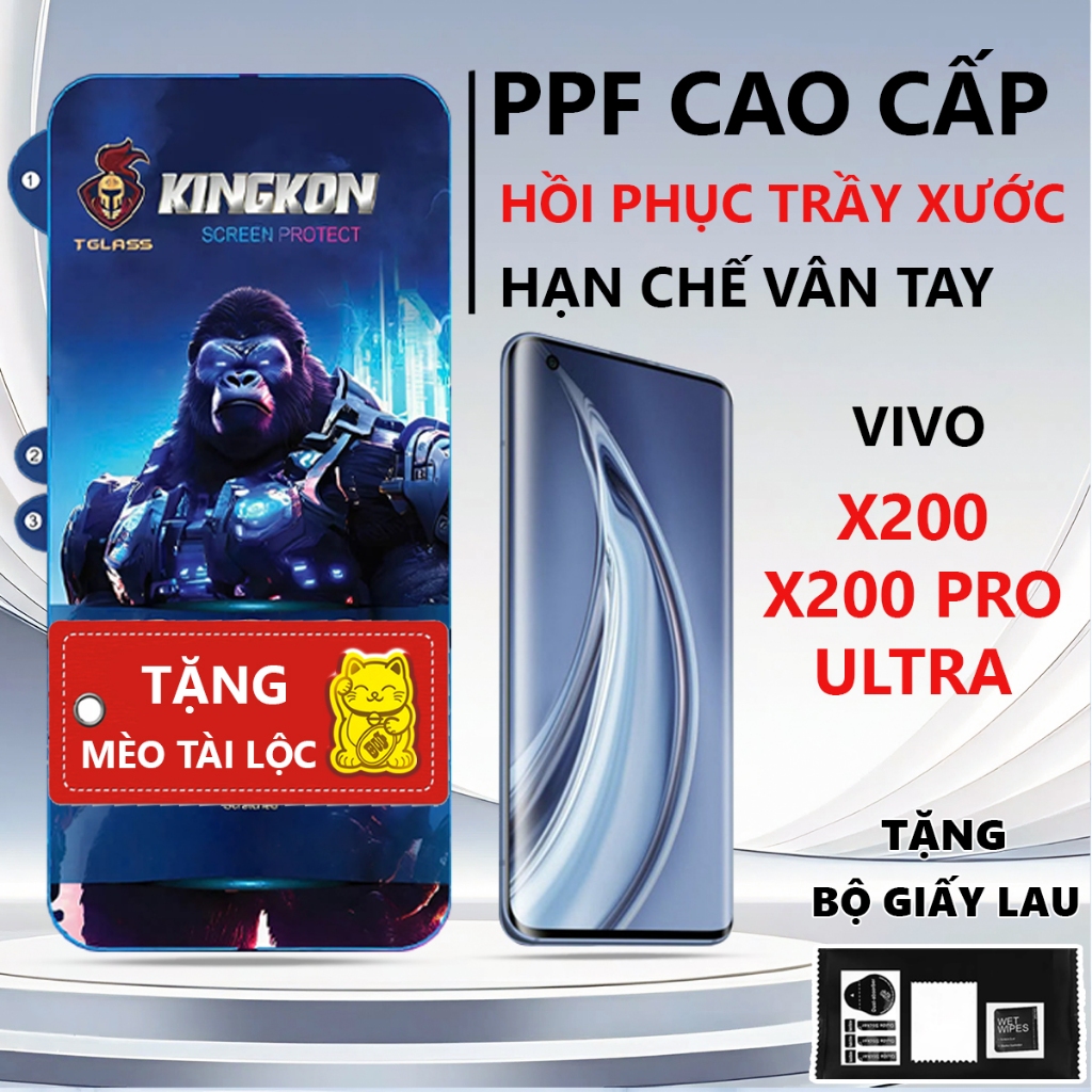 Miếng dán màn hình PPF Vivo X200/ X200 PRO/ X200 ULTRA full màn,chống trầy xước-Pancase