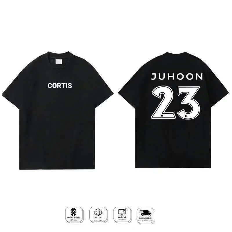 áo cortis , áo juhoon cortis - áo thun cortis in tên thành viên Martin James Juhoon Seonghyeon Keonh