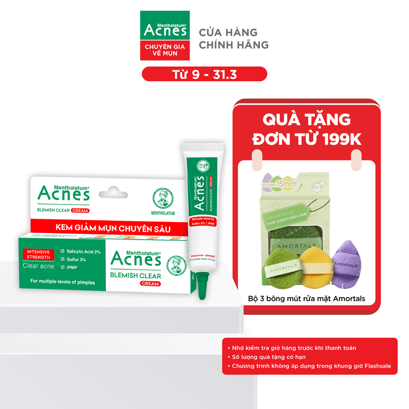 Kem chấm mụn chuyên sâu Acnes Blemish Clear Cream 10g