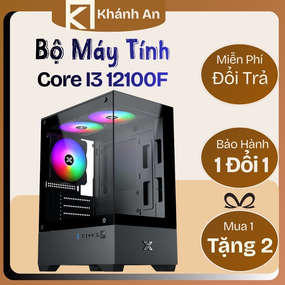 Bộ Máy Tính Để Bàn i3 12100F | Ram 8GB Dr4 | SSD 120GB | Main H610 VGA tự Chọn