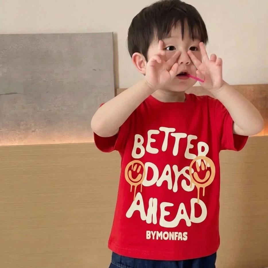 Áo Thun Trẻ Em "Better Days Ahead" - Cotton 4 Chiều Loại 1, Co Giãn Thấm Hút Cực Tốt Cho Bé Trai & B