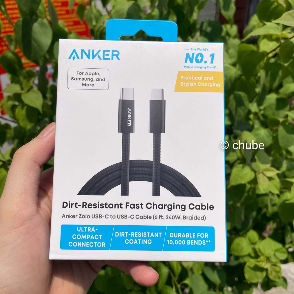 Cáp Sạc Nhanh C to C ANKER Zolo A8060 240W