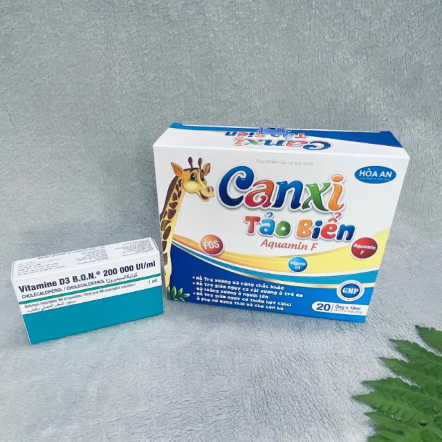 [Chính Hãng] Calcium Green Và Vitamin D3 BON 200.000UI Loại 6 Tháng Dùng 1 Lần, Hỗ Trợ Giúp Hấp Thụ 