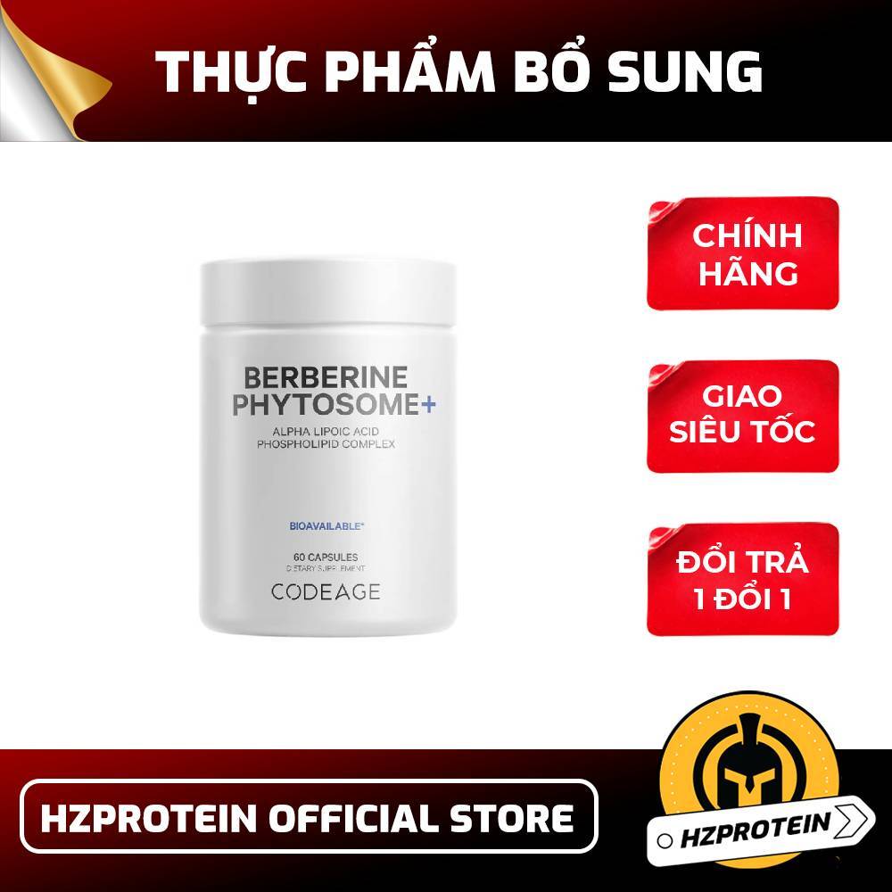 Codeage Berberine Phytosome+ 60 Viên – Bổ Sung Berberine Hấp Thu
