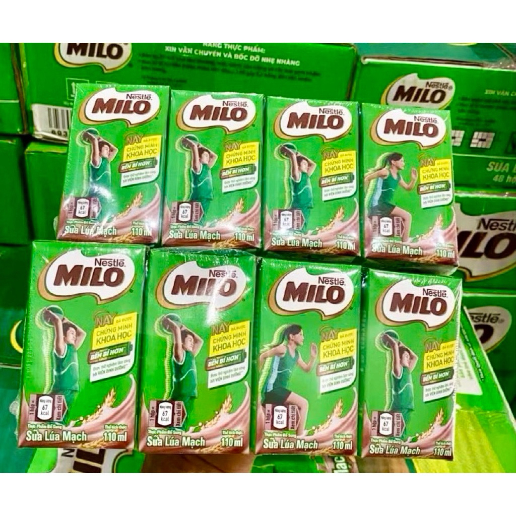 Lốc 4 hộp sữa Milo 110ml/180ml