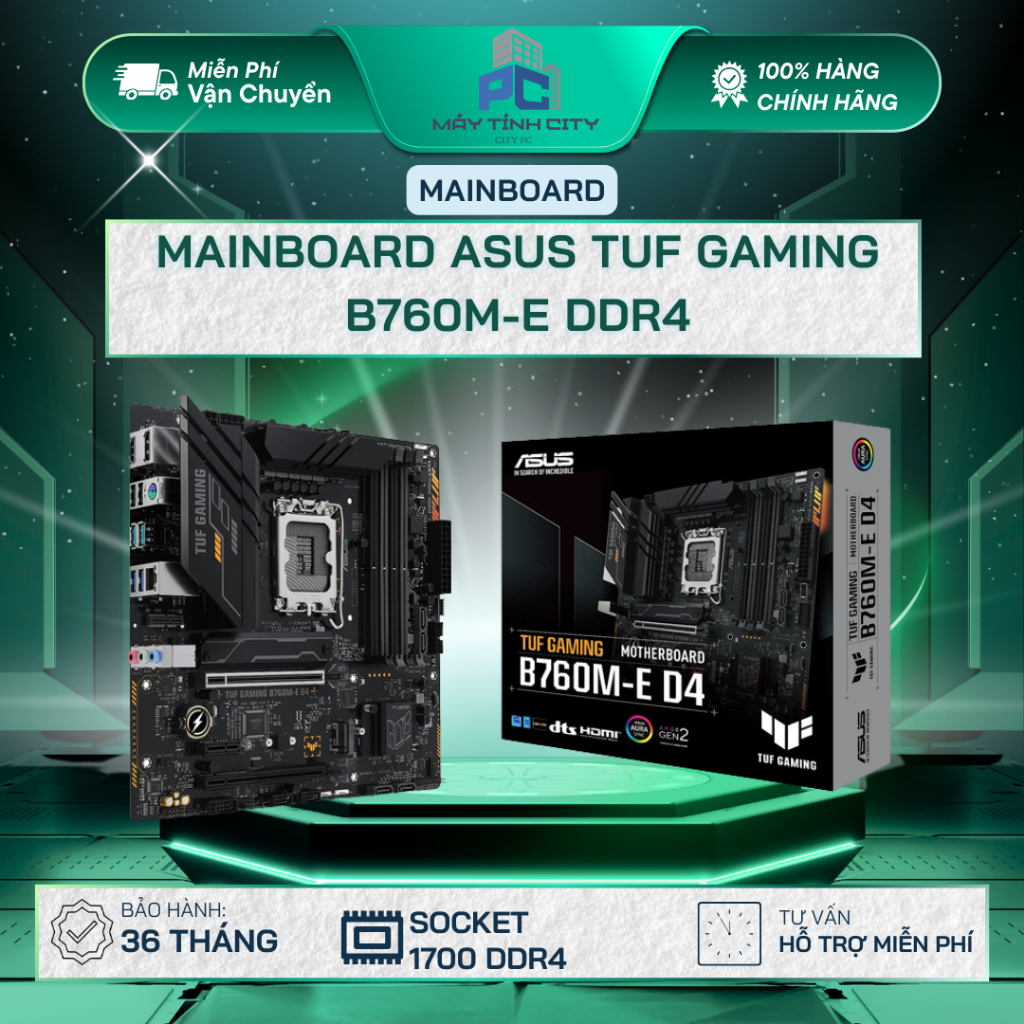 Mainboard ASUS TUF GAMING B760M-E DDR4 Hàng chính hãng - NEW