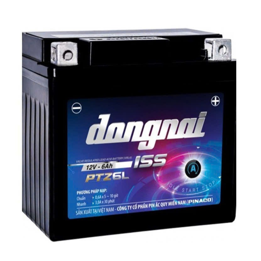 Pin Ắc Quy xe máy Đồng Nai 12V-6Ah PTZ6L cho xe máy Grande- Nozza/ Honda SH Việt, Vision, AriBlade12