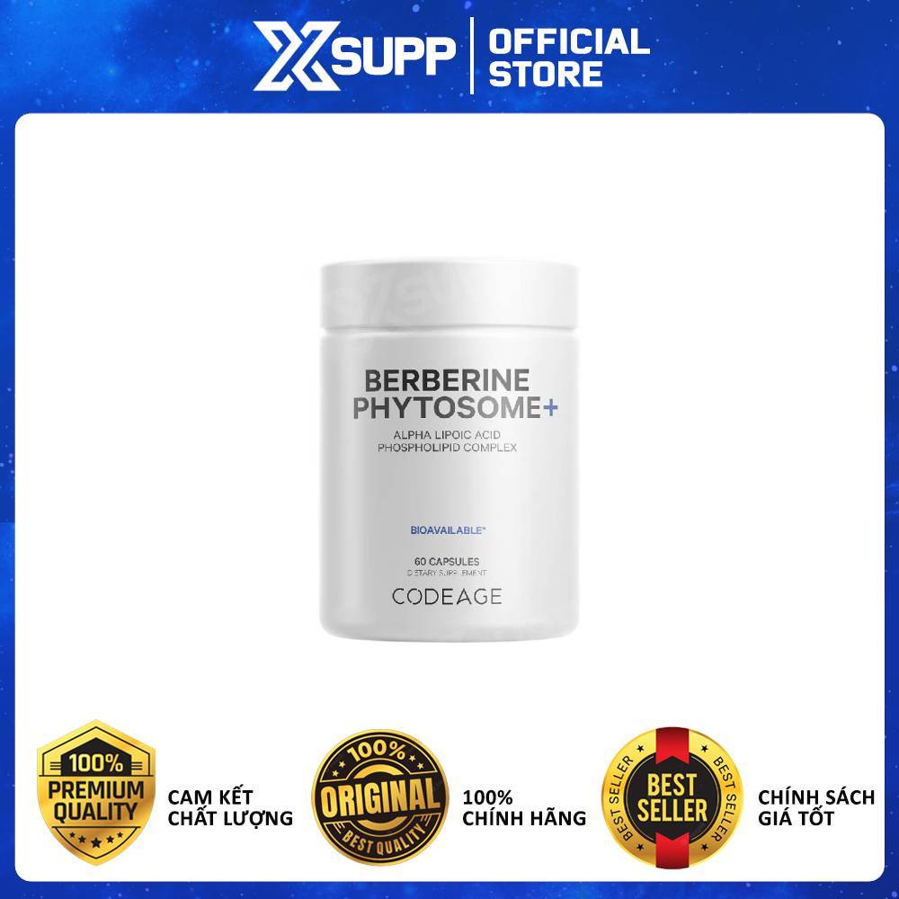 Codeage Berberine Phytosome+ 60 Viên – Thực Phẩm Bổ Sung