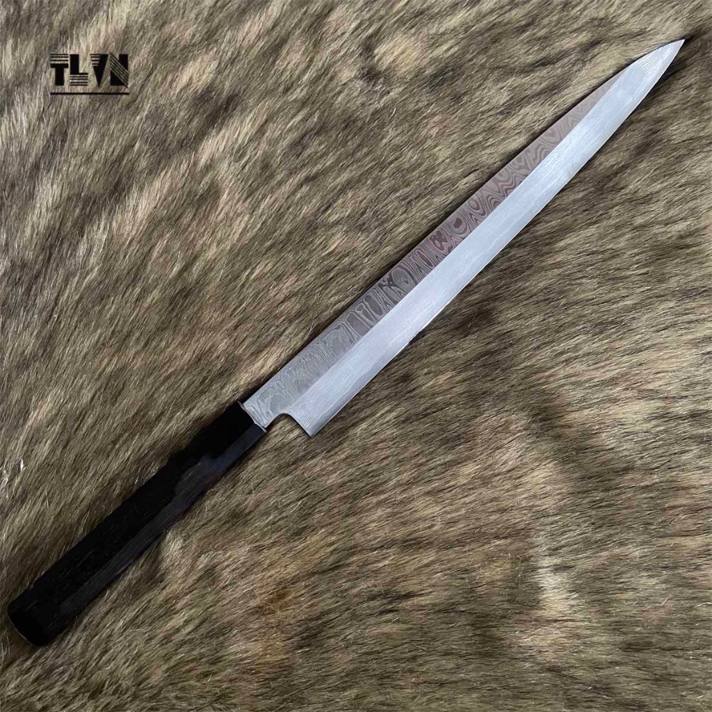 TLVN-Dao Bếp Cao Cấp dao cắt sashimi dao Yanagiba damascus thép Bohler K110