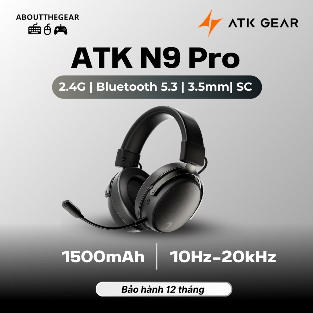 Tai nghe Gaming ATK N9 Pro chuyên game FPS (NEWSEAL-BH 12 THÁNG)