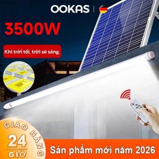 OOKAS Đèn năng lượng mặt trời sân vườn 3500W,Pin dung lượng cao，thời gian sử dụng lên đến 10 giờ