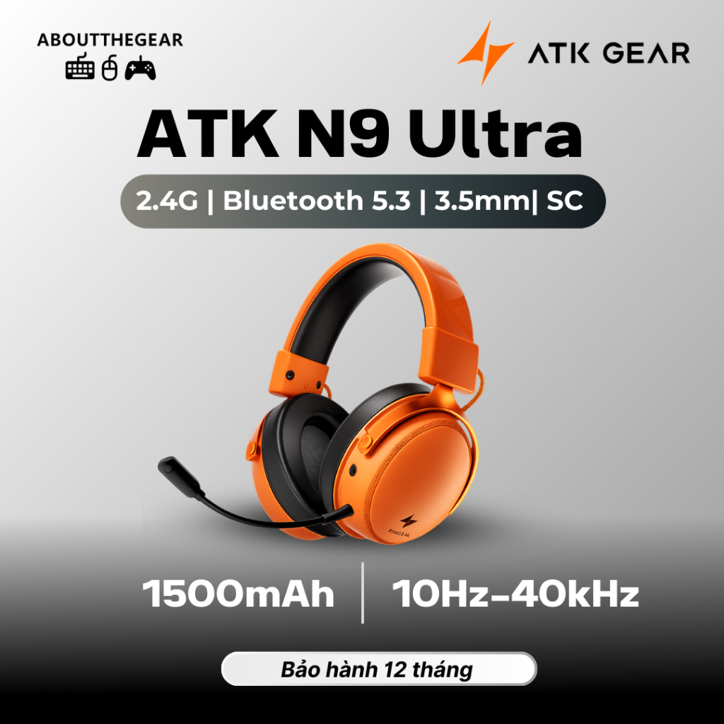 Tai nghe Gaming ATK N9 Ultra chuyên game FPS (NEWSEAL-BH 12 THÁNG)