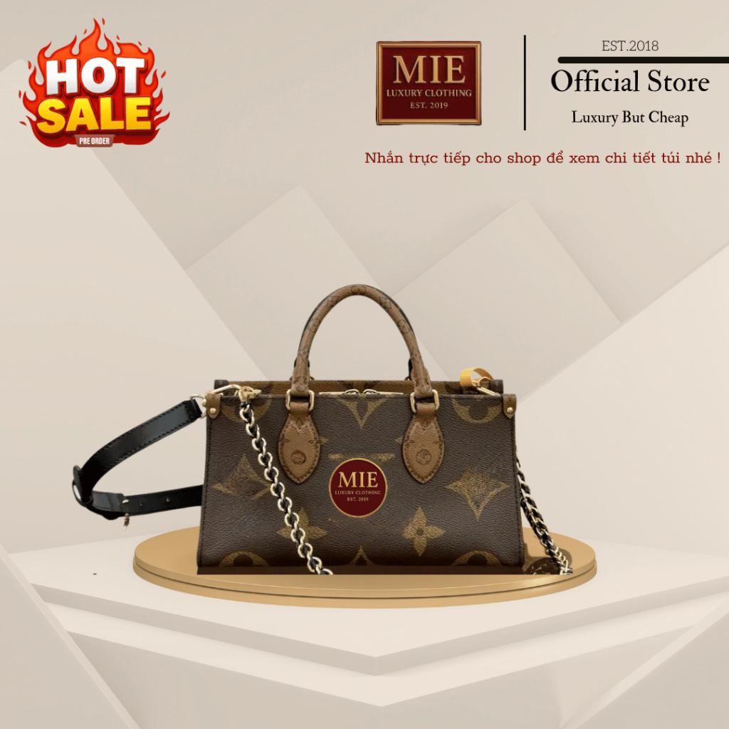 | 𝐌𝐢𝐞.𝐋𝐮𝐱 | Túi xách nữ ONTHEGO EAST WEST size : 27 cm