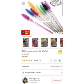 Chổi chải mày, mi cán nhũ (50c/gói)