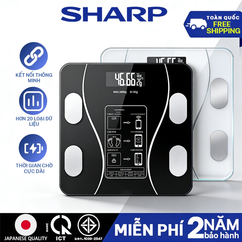 [Bảo Hành 24 Tháng]Cân Điện Tử Sạc USB Kết Nối Bluetooth Phân Tích Chỉ Số Cơ Thể-CÂN ĐIỆN TỬ THEO DÕI SỨC KHỎE