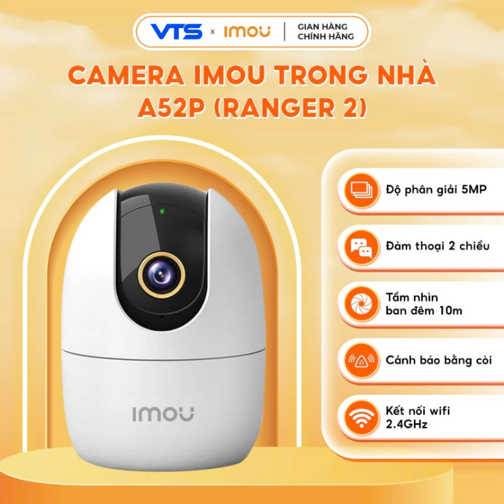 Camera Wifi IMOU Ranger 2 A32EP/A52P, Ranger 2 Pro, Ranger Mini K2MP 3MP/5MP, Xoay 360 độ, Đàm Thoại