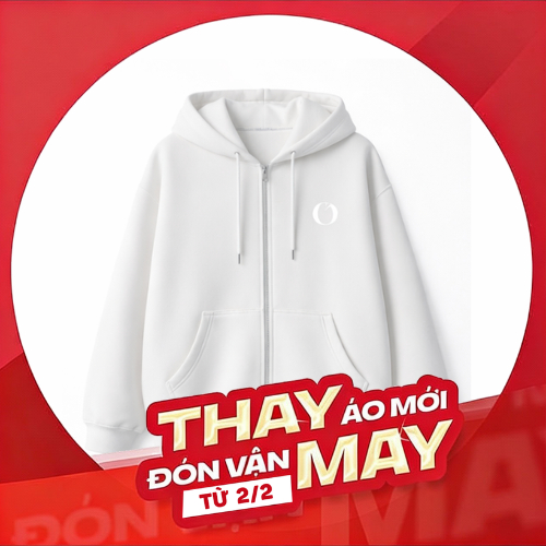 ÁO KHOÁC ZIP HOODIE SIGNATURE – MINIMAL STREETWEAR-FOVA