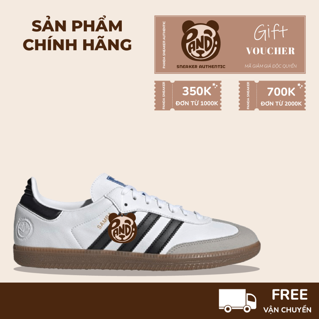 | Panda CHÍNH HÃNG | Giày Samba Vegan 'White Black Gum' FW2427