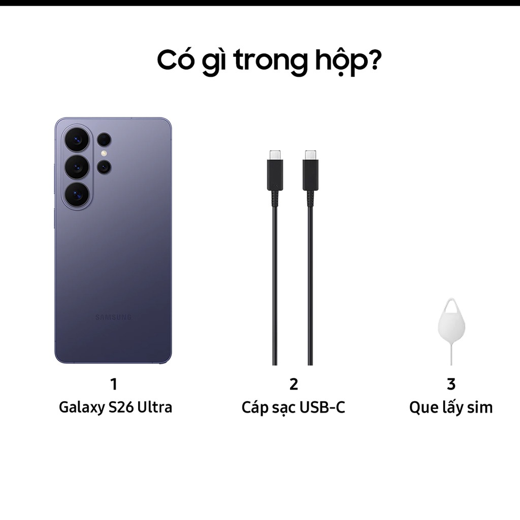 Điện thoại Samsung Galaxy S26 Ultra 12GB + 256GB| Privacy Display| Chip Snapdragon| Galaxy AI Phone | BigBuy360 - bigbuy360.vn