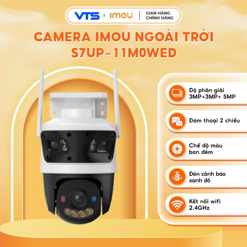 Camera Wifi IMOU Cruiser Triple S7UP-11M0WED 11MP, Cruiser Dual S7XEP 10MP,S7XFP Pro 8MP, Full Color