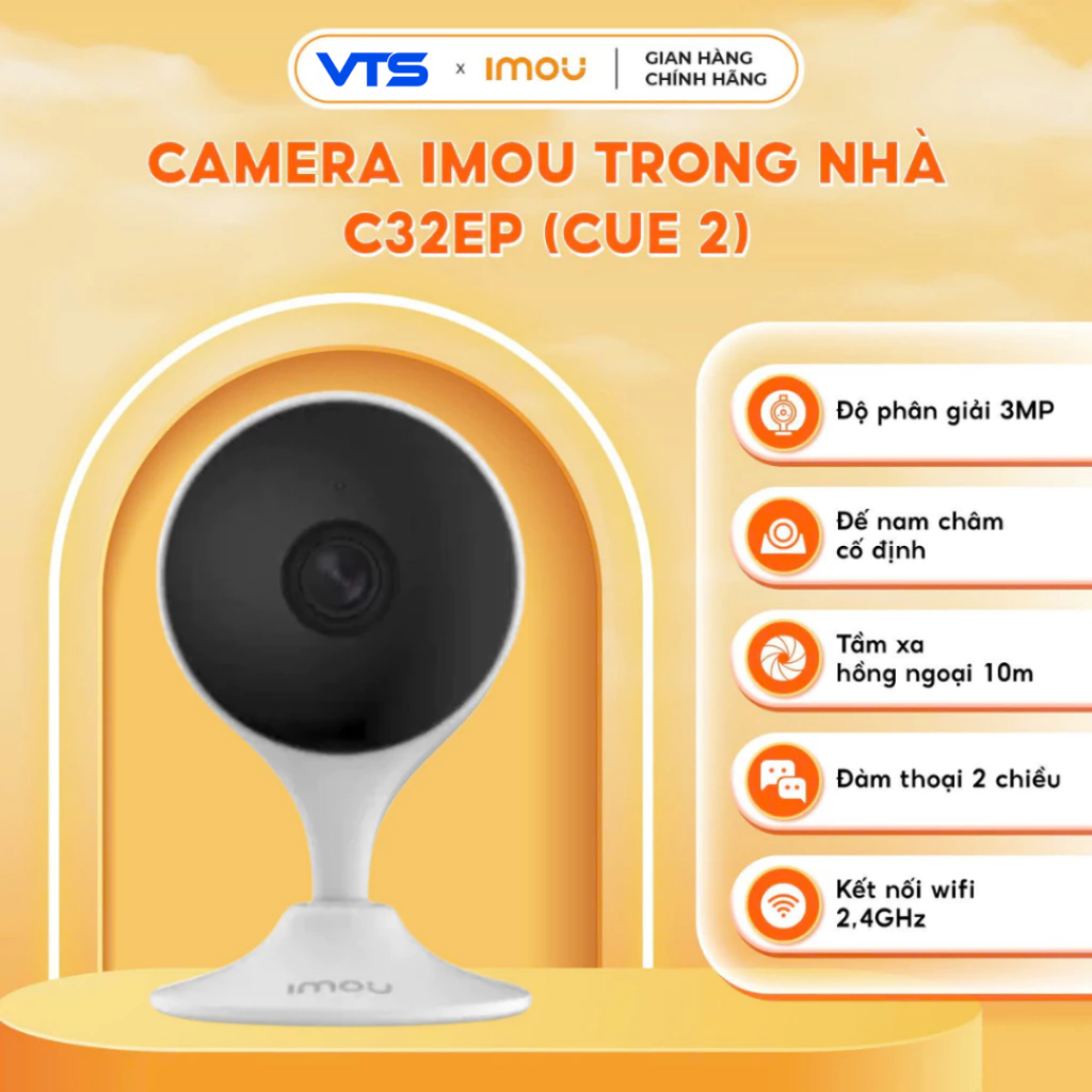 Camera Wifi IMOU C32EP 3MP/C32SP 3MP, C22EP 2MP/C22SP 2MP Trong Nhà - Góc Rộng, Đàm Thoại 2 Chiều, A