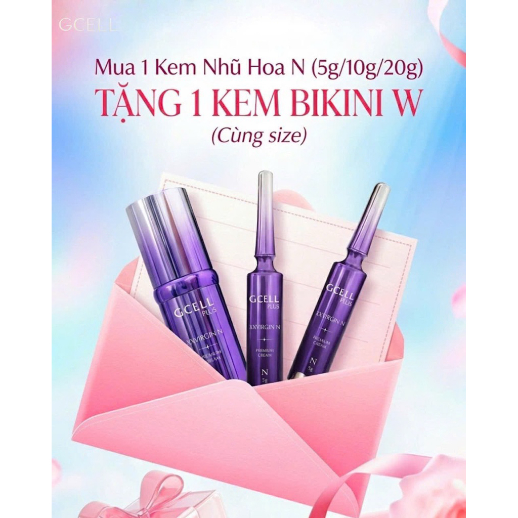 GCELL XXVIRGIN KEM LÀM HỒNG NHŨ HOA VÀ BIKINI CHÍNH HÃNG (MẪU MỚI)