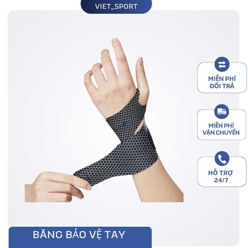 Băng Quấn Cổ Tay Thể Thao Mỏng, Bảo Vệ Cổ Tay Chống Bong Gân Giảm Viêm Gym Yoga Cầu Lông Pickleball