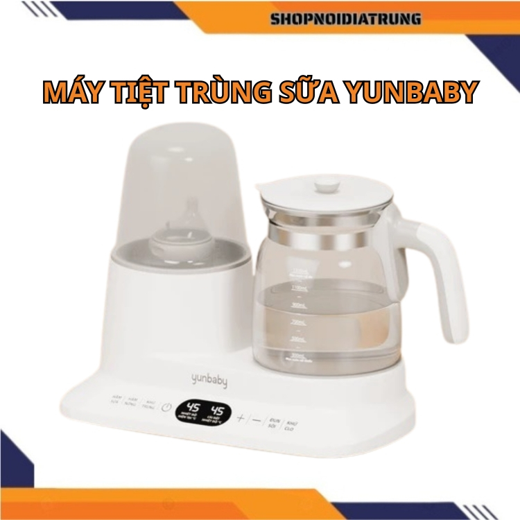 Máy Đun Hâm Tiệt Trùng Hơi Nước X5 Yunbaby , Giữ ấm 48H, Tiệt trùng, Sấy khô, Đun nước, Khử Clo