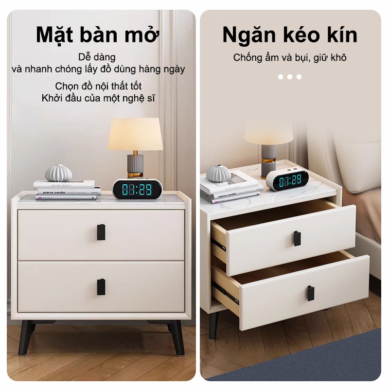 Bàn đầu giường bằng gỗ nguyên khối 2/3 tầng phòng ngủ phòng khách đèn tủ lưu trữ cao cấp sang trọng | BigBuy360 - bigbuy360.vn
