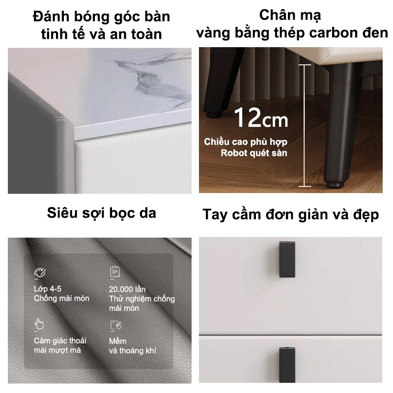 Bàn đầu giường bằng gỗ nguyên khối 2/3 tầng phòng ngủ phòng khách đèn tủ lưu trữ cao cấp sang trọng | BigBuy360 - bigbuy360.vn