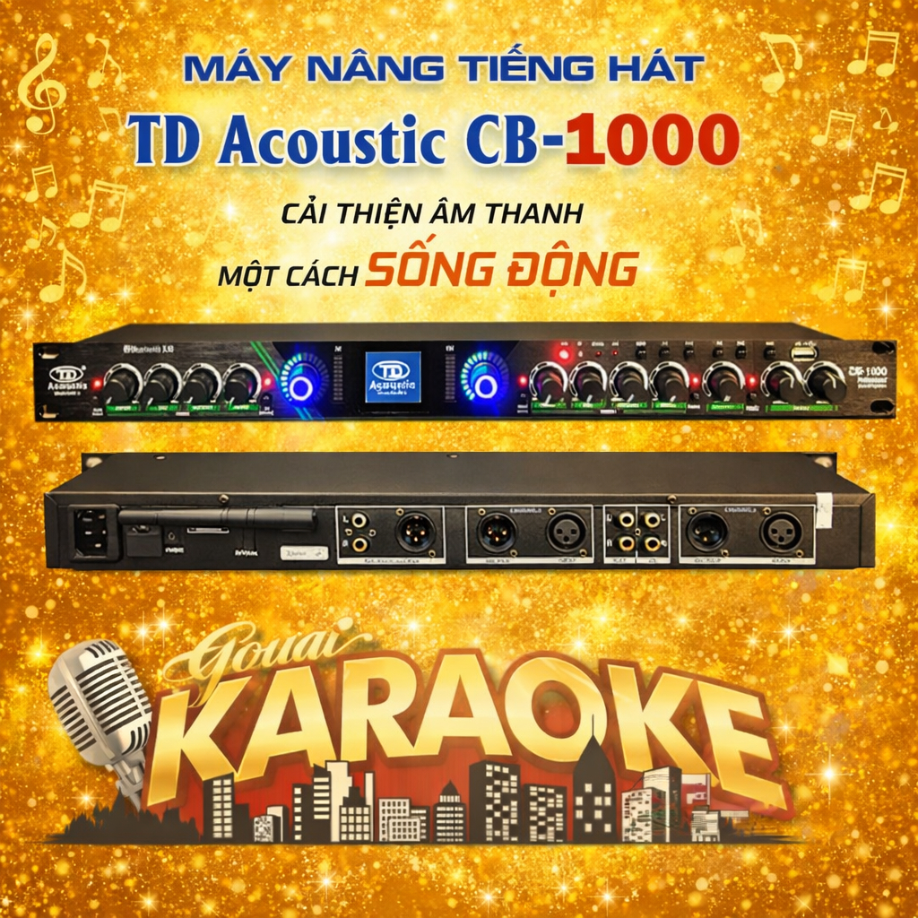 Nâng Tiếng Karaoke TD Acoustic CB-1000 ,CB900 ,Bluetooth,Optical, Tăng Tiếng Treble, Bass