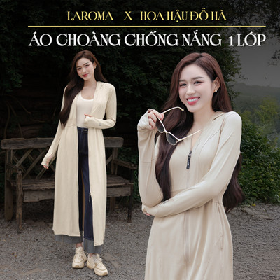 LAROMA Áo Chống Nắng DÁNG DÀI Vải Coolair UV 1 Lớp | UPF50+ | Vải Thơm | Làm Mát | Thoáng Khí