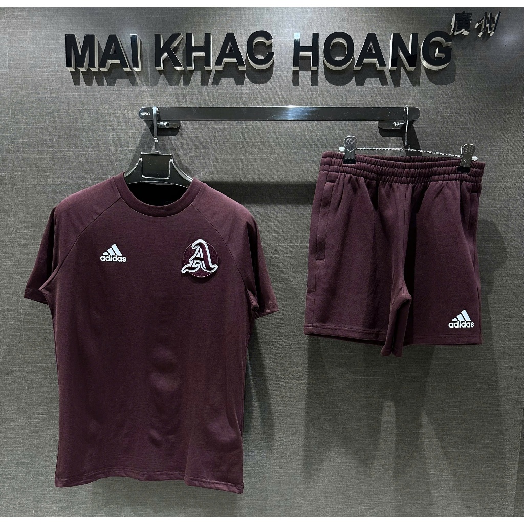 Bộ Quần Áo Thể Thao Nam Đỏ Đô Phối Đen Cao Cấp – Set Áo Thun + Quần Short Nam Mặc Mát Form Chuẩn 2026
