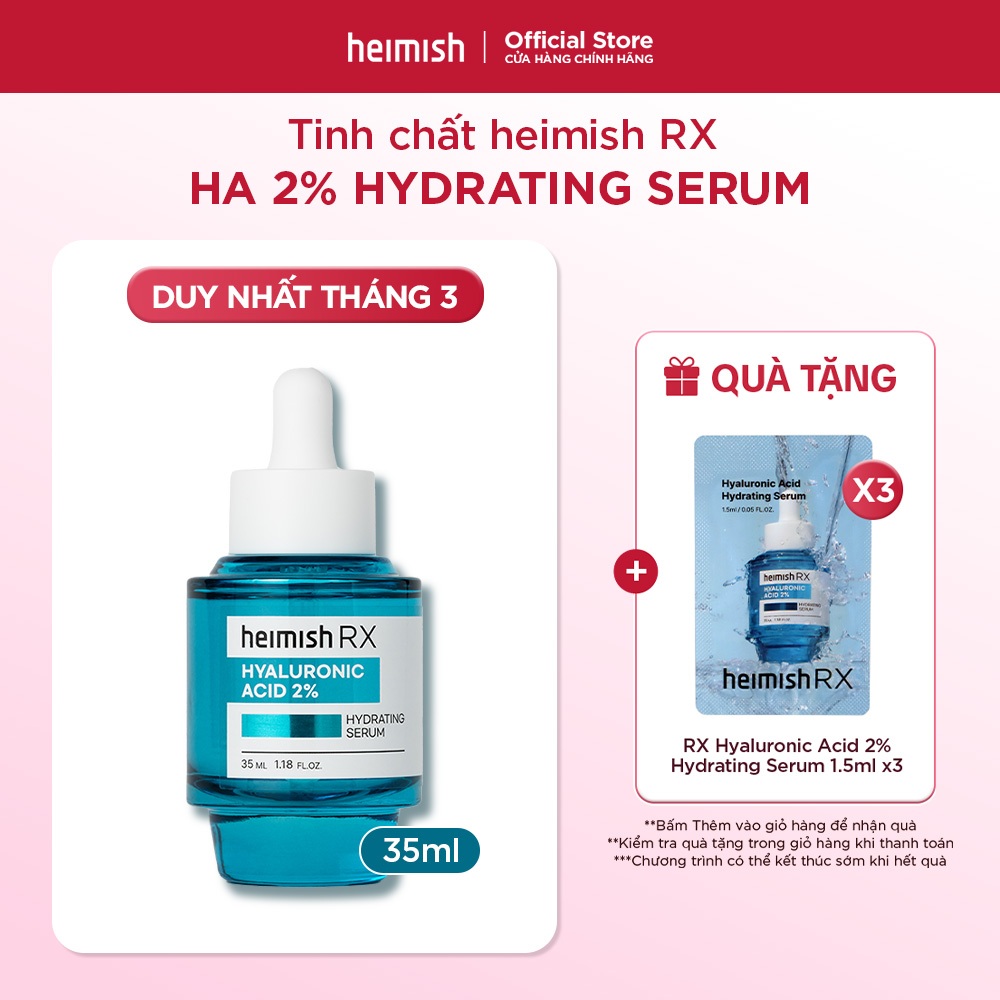 Tinh chất dưỡng ẩm heimish RX Hyaluronic Acid 2% Hydrating Serum 35ml