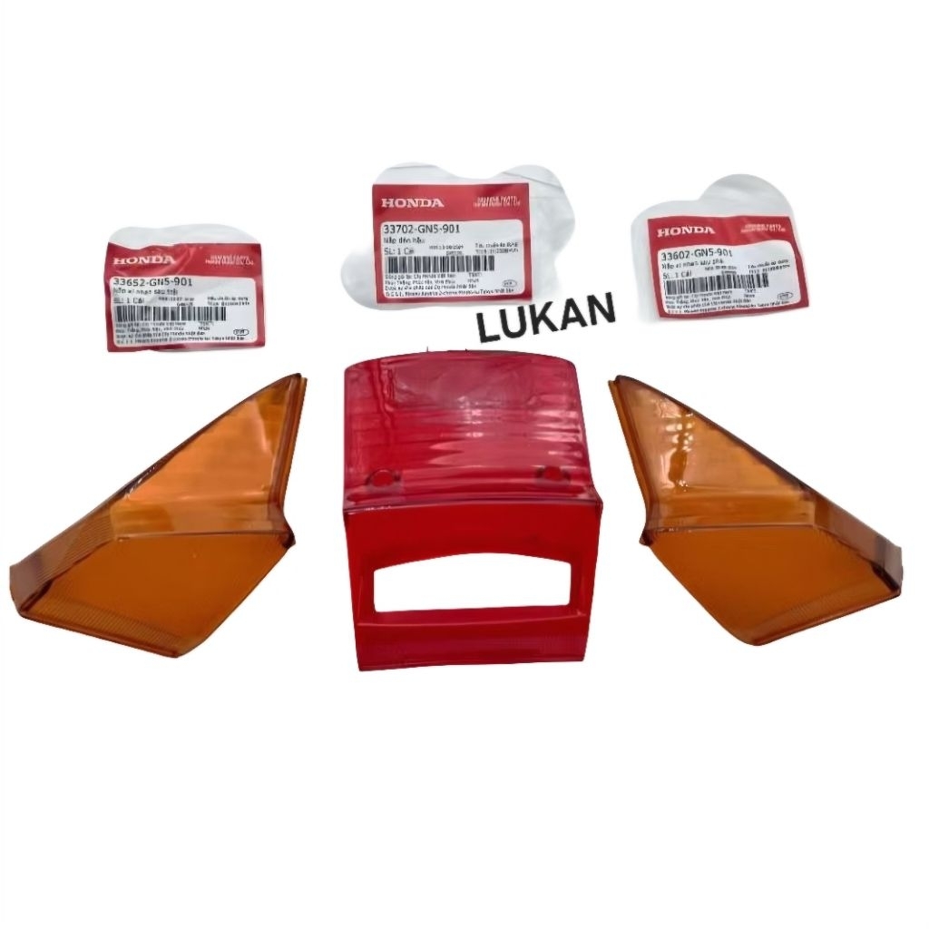 Bộ chụp lái, nắp võ đèn hậu stop Super DREAM zin Honda 33602-GN5-901, 33702-GN5-901, 33652-GN5-901