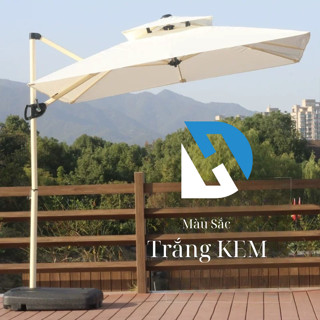Ô Che Nắng Ngoài Trời Lệch Tâm Cao Cấp 2m5 - Ô Che Nắng Sân Vườn, Ban Công Chống Tia UV UPF 50+ Siêu Chắc Chắn