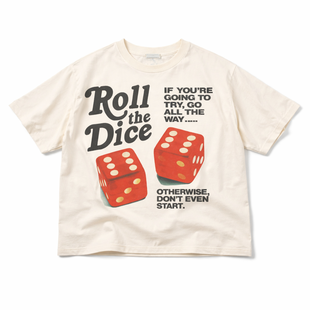 Áo Thun Boxy "Roll Dice" Cotton 100% UNISEX - Local Brand RUE VN