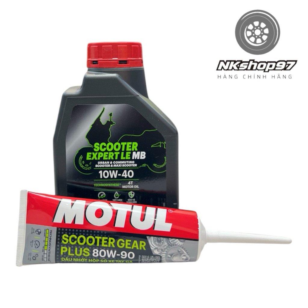 [hoả tốc]Combo nhớt xe tay ga Motul Scooter Power Le 5W40 + Láp Motul