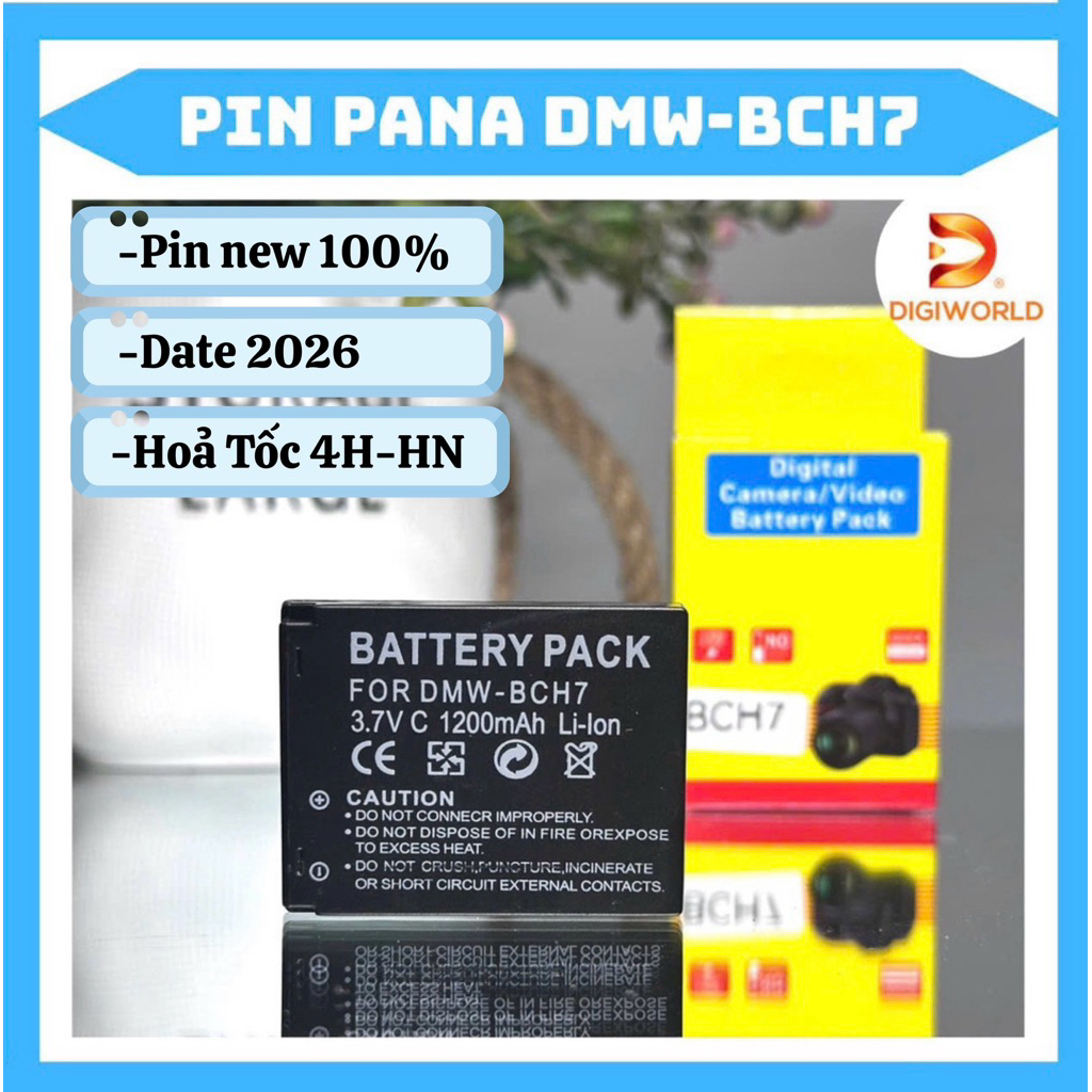 Pin Panasonic DMW-BCH7E dùng cho các loại máy DMC-FP1,DMC-FP2,DMC-FP3,DMC FT10,DMC-TS10
