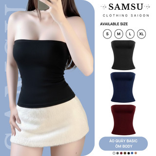 Áo Ống Trơn Basic Ôm Body Nhiều Màu Chất Liệu Cotton Mỏng Mát - Samsu.clothing_Saigon