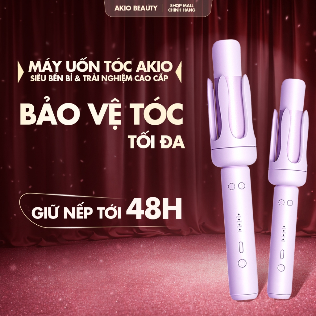 Máy uốn tóc tự động Akio công nghệ lõi phun ion âm trực tiếp bảo vệ tóc đường kính uốn 32mm