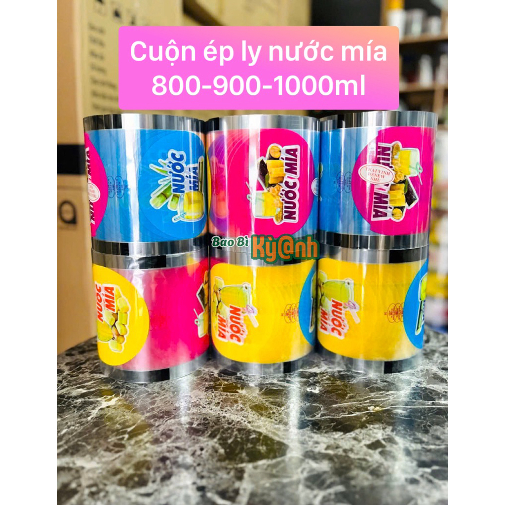 Cuộn màng ép ly nhựa 800-1000ml, màng ép ly nước mía