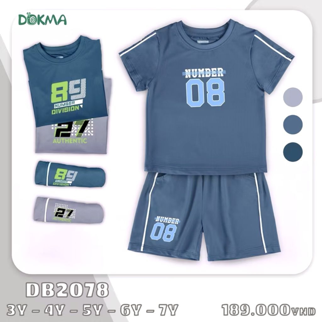Bộ thể thao bé trai Dokma 3-7Y DB2078