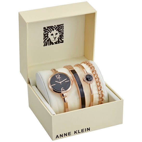 Set Đồng Hồ Và Vòng Đeo Tay Nữ Anne Klein AK/3290BKST
